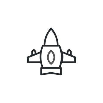 Modern Line Art Illustration of a Futuristic Spaceship for Interstellar Exploration and Cosmic vector