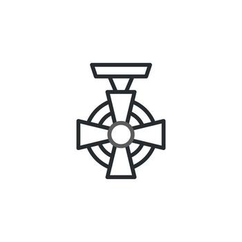 Symbolic representation of honor and achievement through a minimalist emblem of distinction for vector