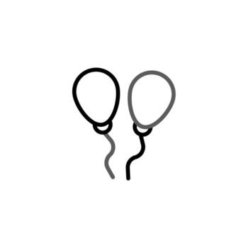 dos minimalista globos creando un sentido de alegre celebracion y ligereza dentro un sencillo vector