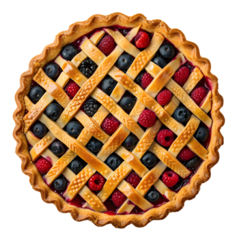 misto bacca torta superiore Visualizza con reticolo Crosta isolato su trasparente sfondo png