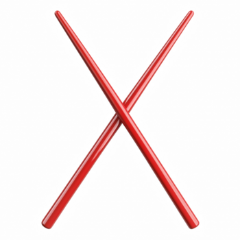 rojo palillos cruzado en X forma, lustroso superficie con suave textura aislado en transparente antecedentes png