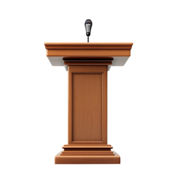 conferenza podio per discorso isolato su trasparente sfondo png