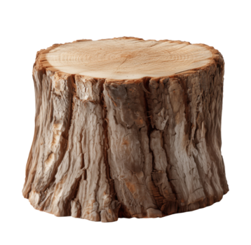boom stomp met ruw getextureerde schors en cilindrisch vorm geven aan, geïsoleerd Aan transparant achtergrond png