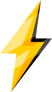 amarelo poder elétrico trovão parafuso ícone png