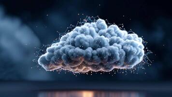 abstrakt moln datoranvändning begrepp med digital data nätverk förbindelse animering slinga för video