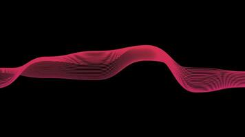 astratto rosso onda su nero sfondo - moderno design elemento. video