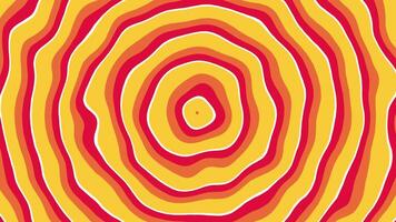 resumen concéntrico círculos en vibrante colores, un fascinante visual. video