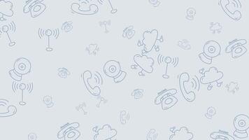 abstrakt mönster av kommunikation enheter på en ljus bakgrund. video