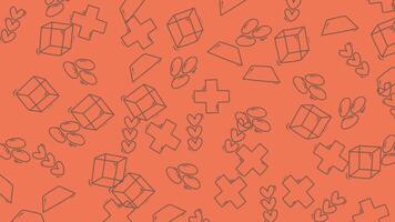 animerad geometrisk former och abstrakt mönster på en lutning bakgrund. video