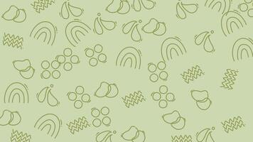 astratto verde modello con vario forme e le forme. video