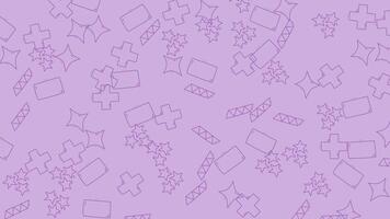 astratto viola sfondo con geometrico forme e modelli. video