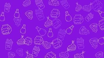 Fast Food Pattern - A Fun and Colorful Background for Your Projects. video