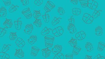 abstrakt turkos mönster bakgrund animering slinga. video