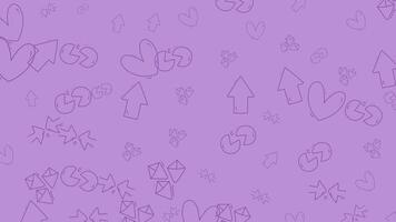 abstrakt lila bakgrund med upprepa former och mönster. video