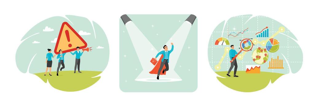 Business success strategies illustration vector