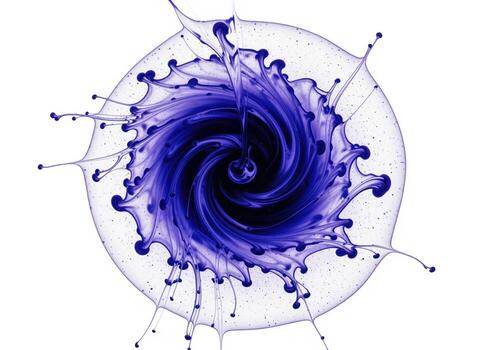 Dynamic purple liquid vortex splash abstract fluid motion art design photo