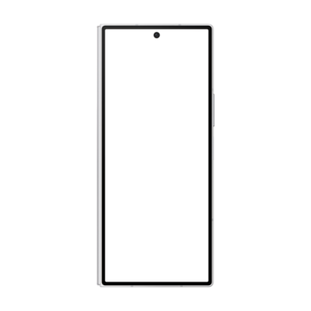 White foldable android smartphone mockup template without background and screen. Only frames. Front view png