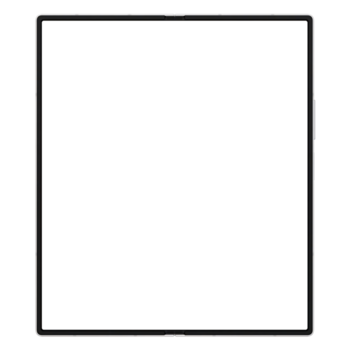 White foldable android smartphone mockup template without background and screen. Only frames. Unfolded png