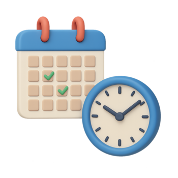 Calendar And Clock Icon Set For Scheduling, Planning, And Time Management In Digital Media Design isolated and transparent background png