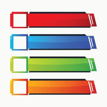 Set of lower third title animation isolated on white background vector