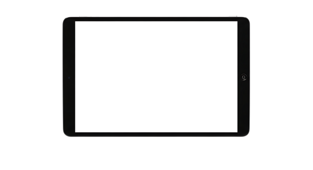 digitaal tablet computer met een blanco wit scherm geïsoleerd Aan een transparant achtergrond voor mockup gebruik png