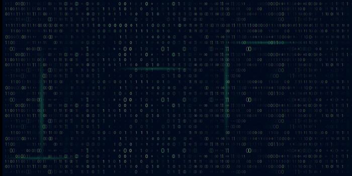 Digital Binary Code Grid Futuristic Technology Background 0, 1 vector