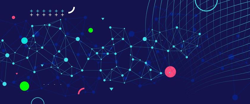 Abstract Technology Network Background Digital Connectivity vector