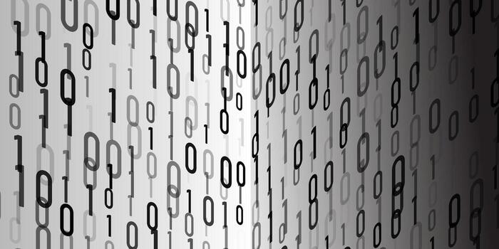 que cae binario código 0 0 1 digital datos corriente vector