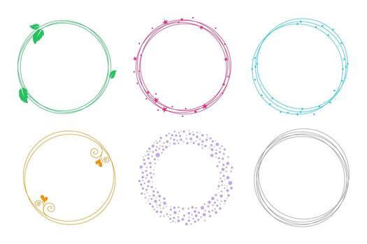 Decorative Circular Frames Collection Elegant Borders vector