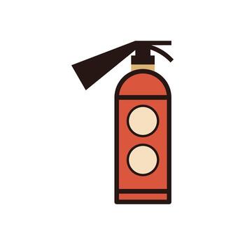 Simple Fire Extinguisher Graphic with Nozzle and Dual Circular Elements vector
