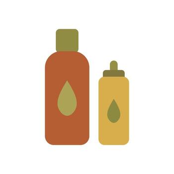 Simple Cooking or Cleaning Bottles with Drop Mark Graphics vector