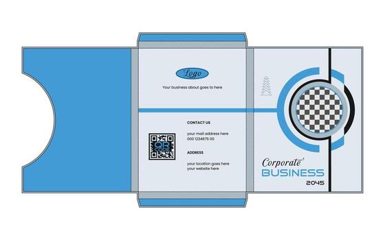 Clean minimal corporate brochure and presentation folder design template for business stationery vector