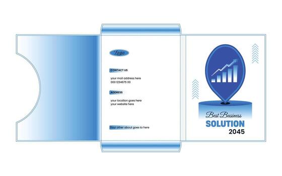 Modern business file folder brochure mockup and corporate cover template set for branding presentations vector