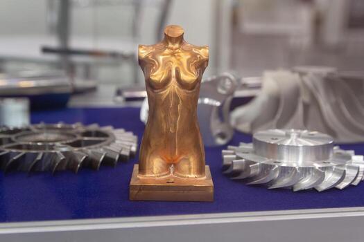 Models object of a large industrial part printed on a 3D printer photo