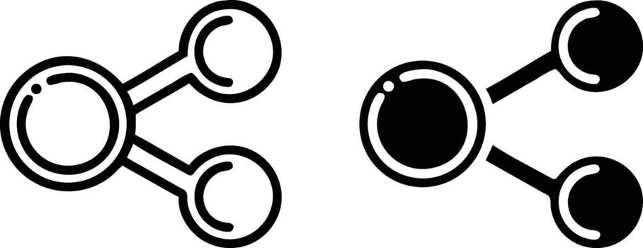 Share Network Symbol Icon Set vector