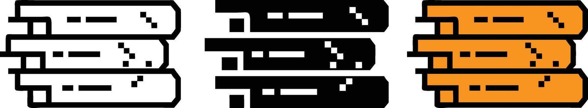 Server Stack Icon Set vector