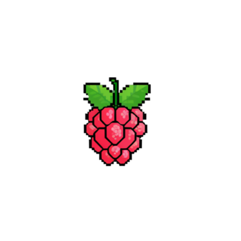 minimaliste pixel représentation de une rouge framboise, soulignant former, contraste, et croustillant 8 bits numérique esthétique. png