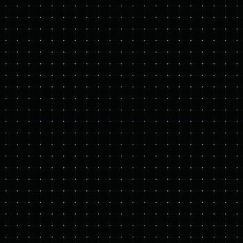 Tech pattern with square grid, cross points and digital dot matrix on black background. Futuristic user interface layout vector