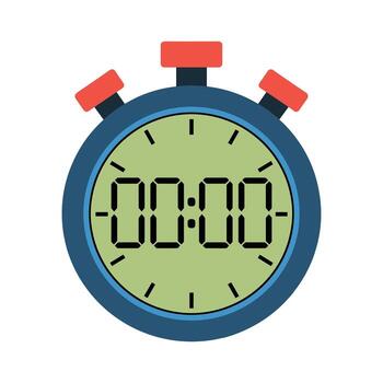 azul cronógrafo con rojo botones y digital monitor demostración 0000 Temporizador hora vector