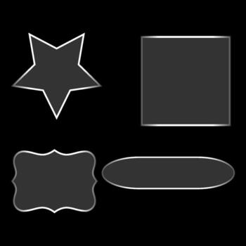 Light frame liquid glass, glass panel set for mobile and web app, White ui light frame square and circle banner. HUD design element interface,. illustration vector