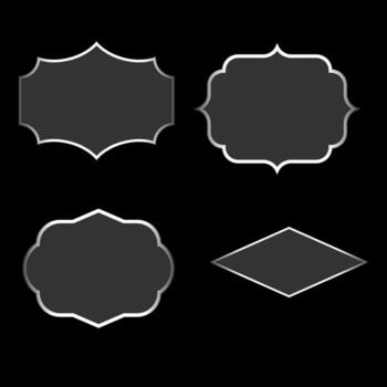 Light frame liquid glass, glass panel set for mobile and web app, White ui light frame square and circle banner. HUD design element interface, illustration vector