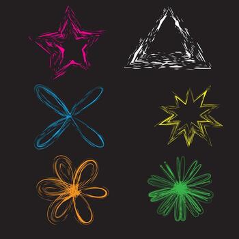 PrintBrush shape element design border effect vector