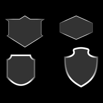 líquido vaso botones en varios formas y tamaños para ui diseño en oscuro antecedentes. líquido vaso conjunto vector