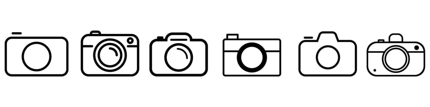 Camera icon set. Simple illustration of camera icons for web design isolated on white background vector