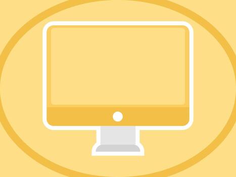 Abstract design a blank computer monitor sticker illustration vector