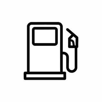 Gas station icon for website and mobile app design representing fuel and transportation resources vector