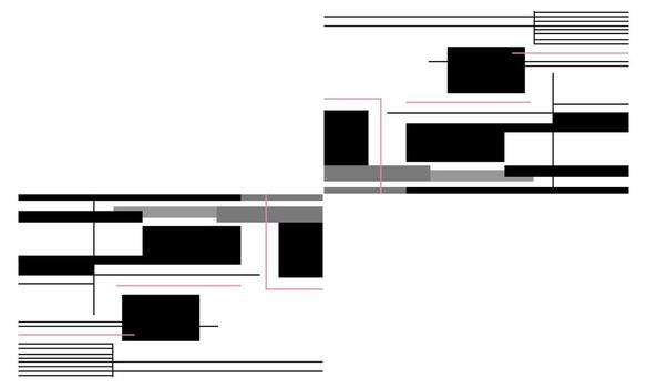 A diagram of a cross with different lines vector