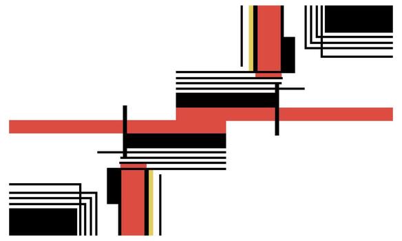 A black and red geometric pattern with red and black lines vector