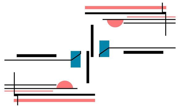 A graphic of a computer screen with two different colors vector