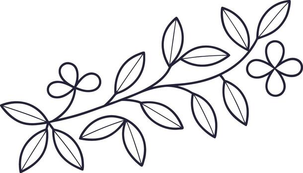 moderno botánico y hoja modelo conjunto vector